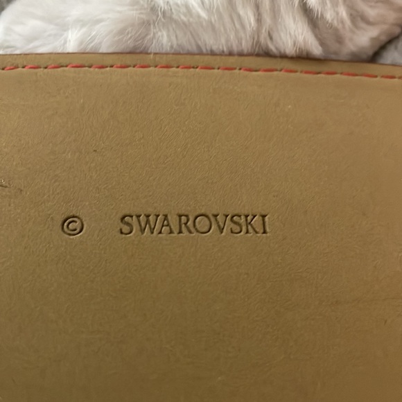 Swarovski Red wide leather belt / rhinestone Size Medium/ Large 38 “ NEW ! sale - Picture 5 of 10